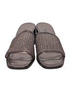 Yves Saint Laurent - Silver Open-Toe Mule Pumps Sz 7.5