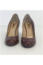 Yves Saint Laurent - Taupe Patent Leather Heels Sz 5.5