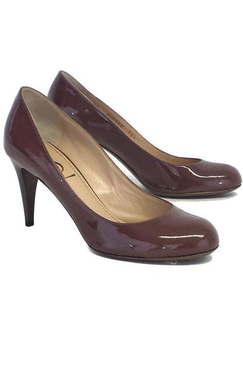Yves Saint Laurent - Taupe Patent Leather Heels Sz 5.5