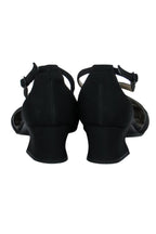 Yves Saint Laurent - Vintage Black Woven Cutout Low Block Heels Sz 7.5