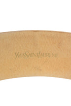 Yves Saint Laurent - Vintage Golden Leather Square Buckle Belt w/ Studs Sz M