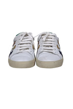 Yves Saint Laurent - White & Multicolor Metallic Star Print Sneakers Sz 8