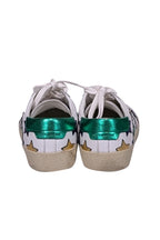 Yves Saint Laurent - White & Multicolor Metallic Star Print Sneakers Sz 8