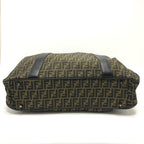 FENDI Boston Duffel bag Nylon / leather Brown Zucca FF logo
