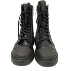 FENDI boots canvas black Short Boots Biker Boots Domino Women 38