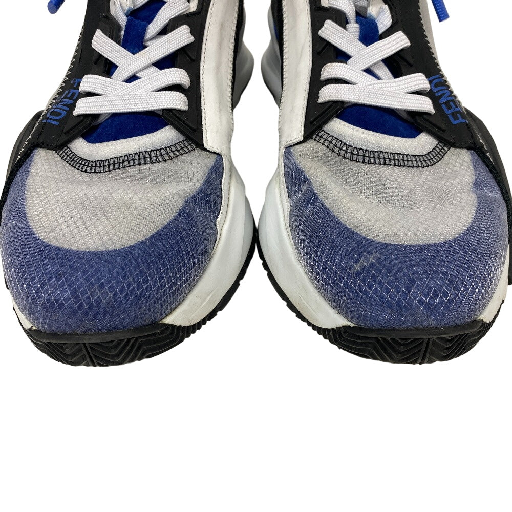 FENDI sneakers Fabric, Leather black flow mens 9