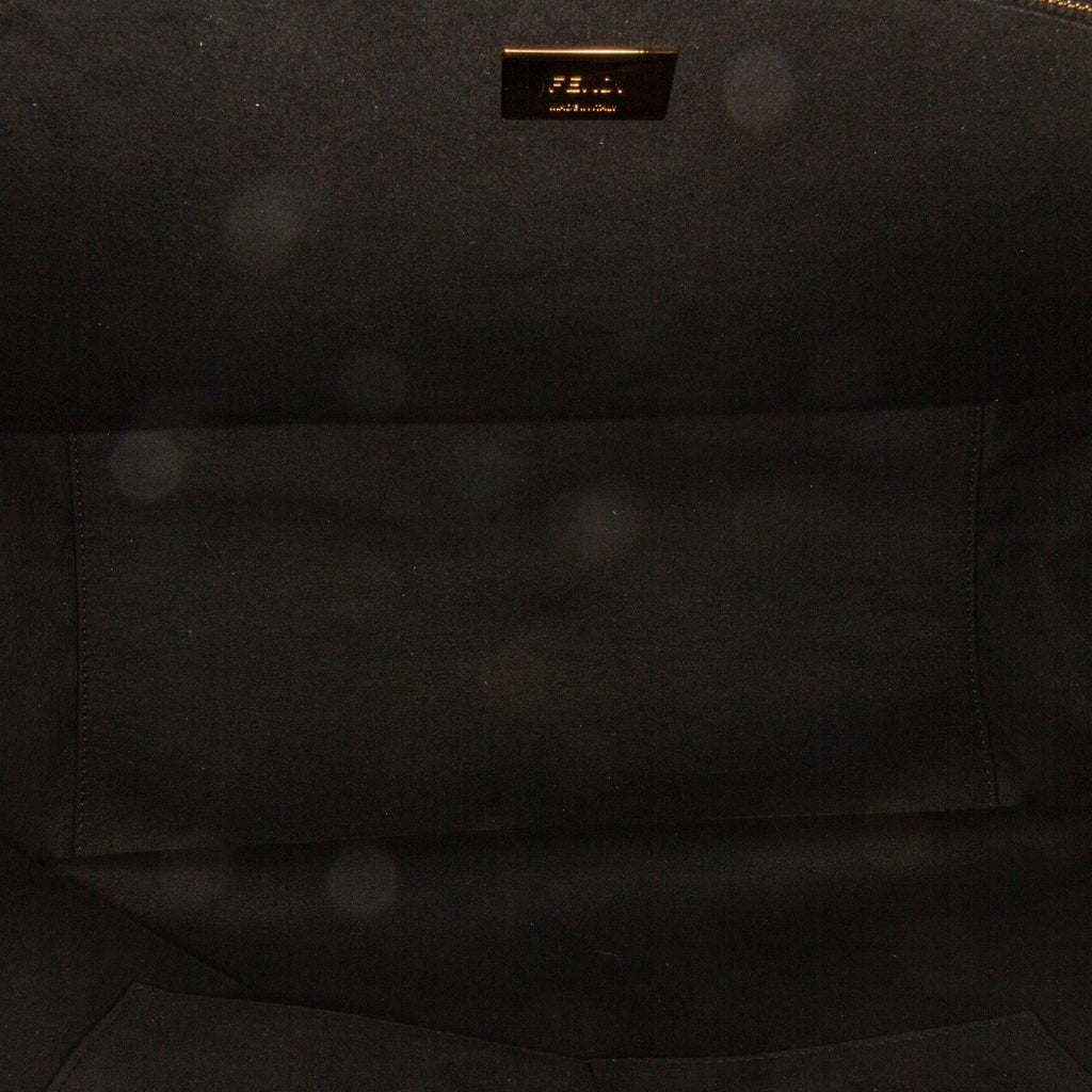 Black Fendi Large Glacier FF Tote Satchel