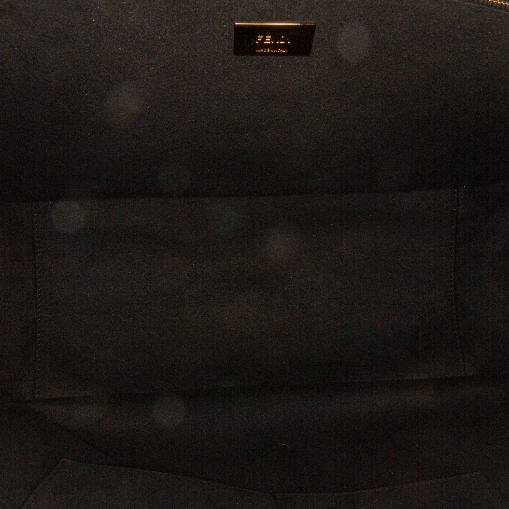 Black Fendi Large Glacier FF Tote Satchel