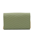 SAINT LAURENT - Grain De Poudre Cassandre Envelope Wallet on Chain