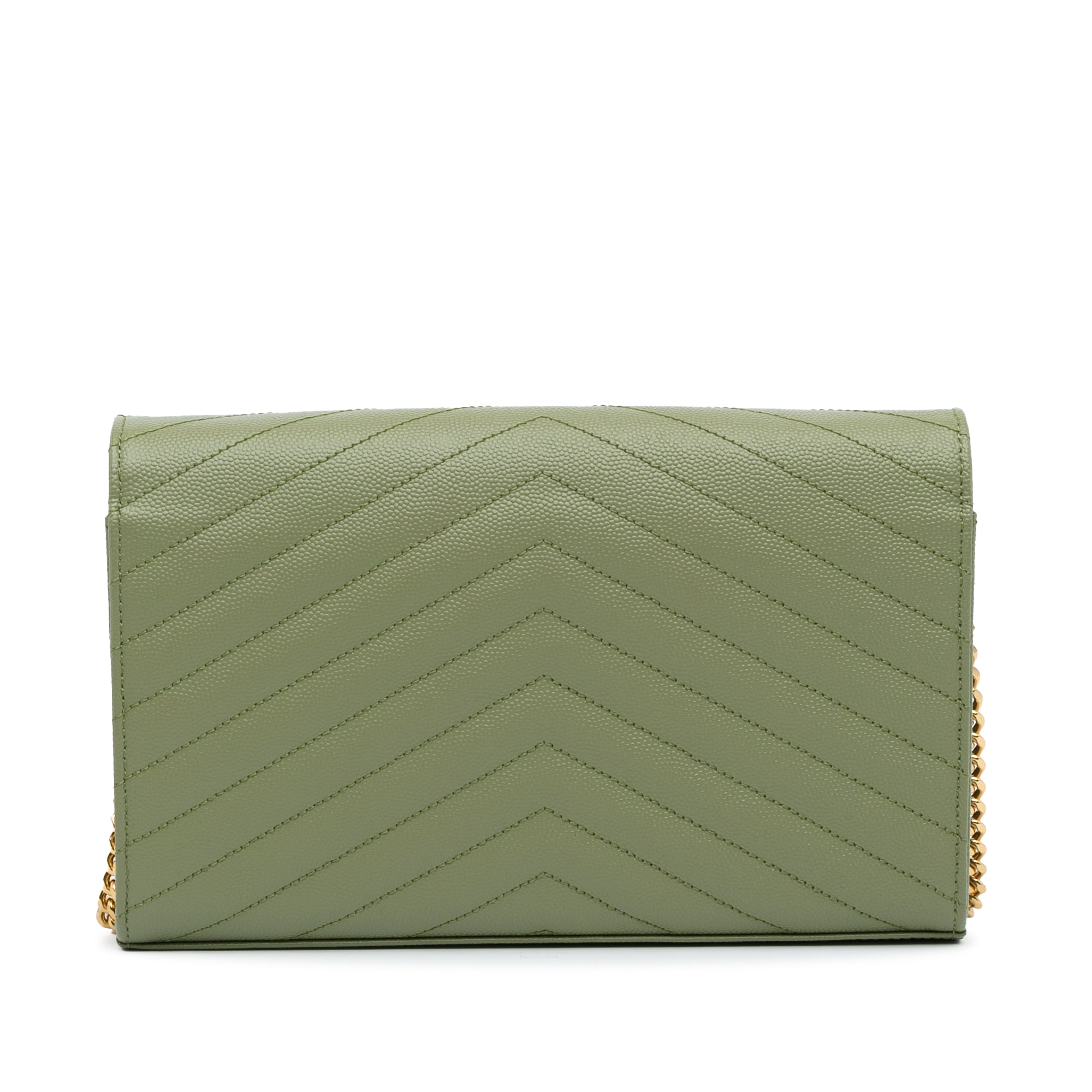 SAINT LAURENT - Grain De Poudre Cassandre Envelope Wallet on Chain