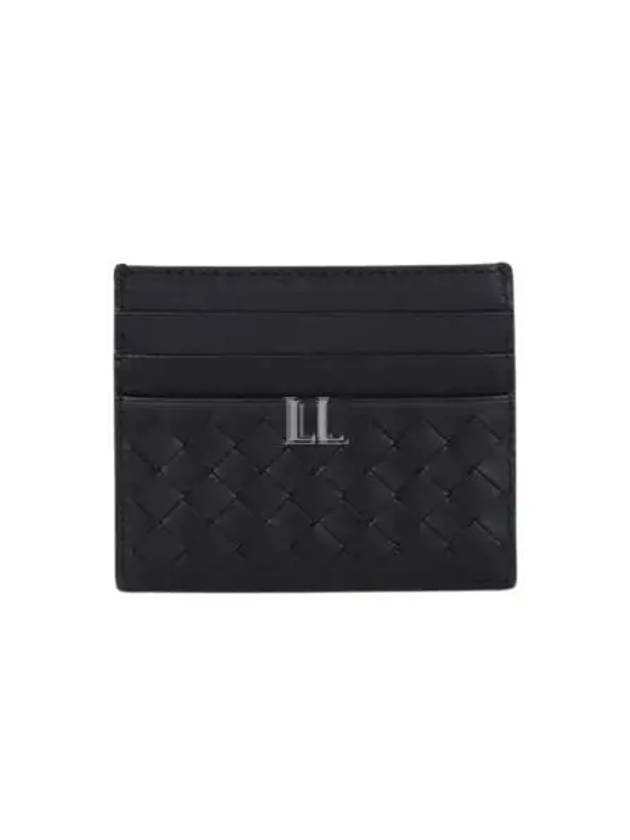 Bottega Veneta Men's Intrecciato Card Wallet Black