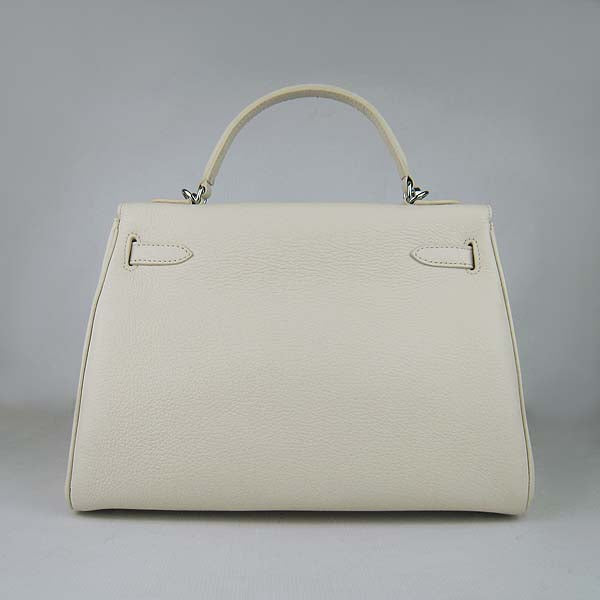 Hermes Kelly 32cm Togo Leather Handbag 6108 Beige Silver
