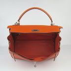 Hermes Kelly 32cm Togo Leather 6108 Orange Silver