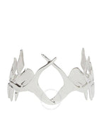 Burberry Burberry Ladies Palladium Plated Fish Bone Cuff Bracelet