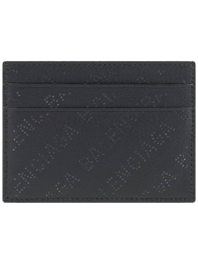 Balenciaga Logo Perforated Cash Card Holder Black