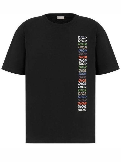 Multi Logo Short Sleeve T-Shirt Black Dior