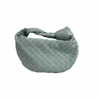 BOTTEGA VENETA - Mini Jodie Knotted Leather Washed Teal Blue Teen - Brand New