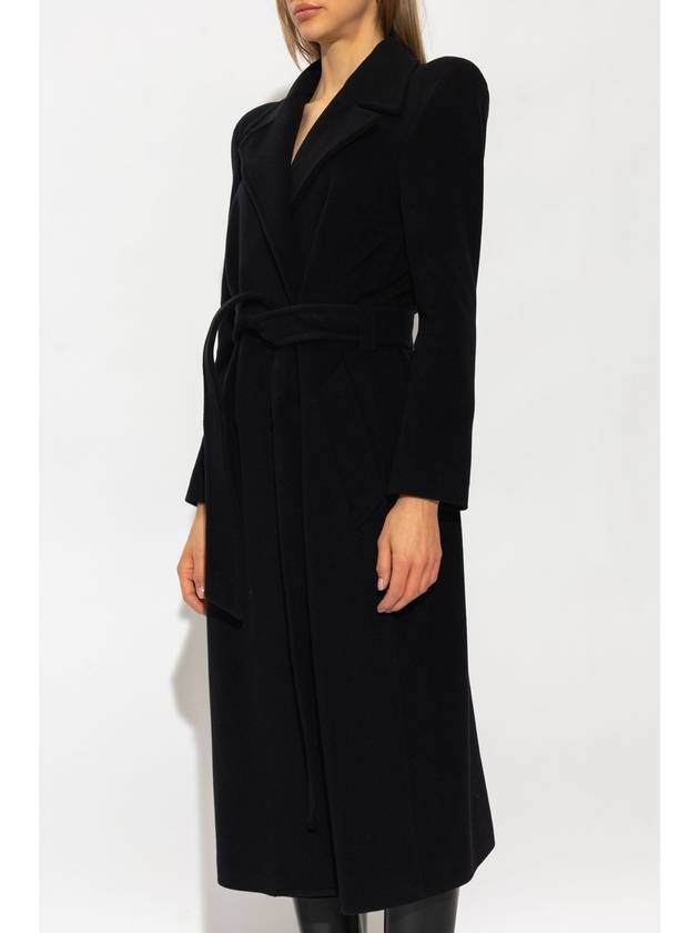 Balenciaga black cashmere wool blend round shoulder coat 769014TOU021000 B0560955732