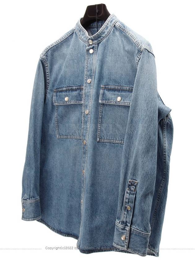 Bottega Veneta Denim China Collar Shirt 1006hv