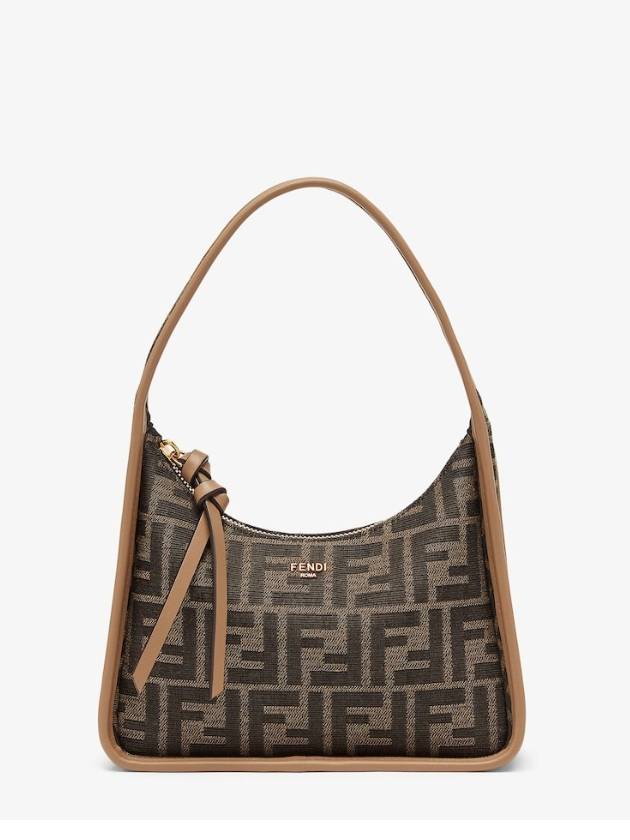 Fendi Pendesense FF Fabric Mini Shoulder Bag Brown