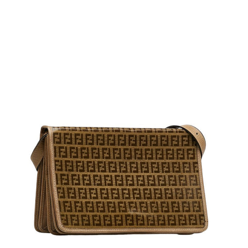 Fendi Zkino Shoulder Bag Brown Emmeline Ladies Fendi