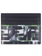 Fendi FF Camouflage Card Wallet Black