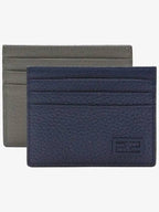 Fendi Leather Card Wallet Navy