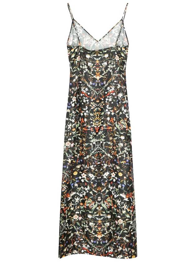 Burberry Burberry Maris Floral Silk Slip Dress In Black Ip Pattern, Brand Size 8 (US Size 6)