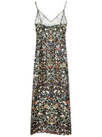 Burberry Burberry Maris Floral Silk Slip Dress In Black Ip Pattern, Brand Size 8 (US Size 6)