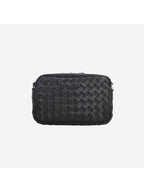 Bottega Veneta Classic Intrecciato Small Camera Cross Bag Black