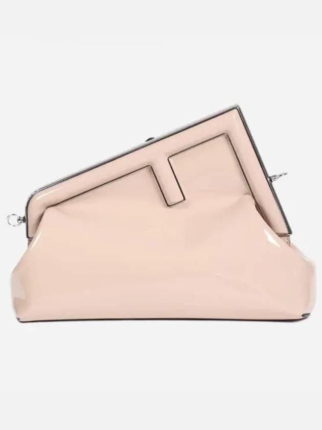 Fendi First Midi Clutch Bag Beige