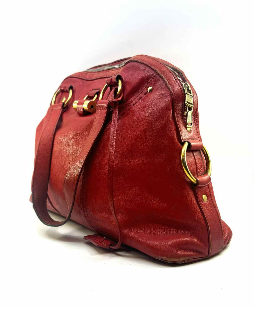 YVES SAINT LAURENT Red Leather Handbag