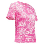 Dior Toile De Jouy Tree Tiger Print Cotton Linen Casual Tshirt