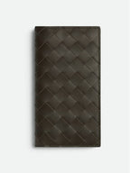 Bottega Veneta Intrecciato Slim Long Wallet Kaki Dark Praline