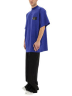 Balenciaga Gaffer Political Campaign Short Sleeve T-Shirt Blue