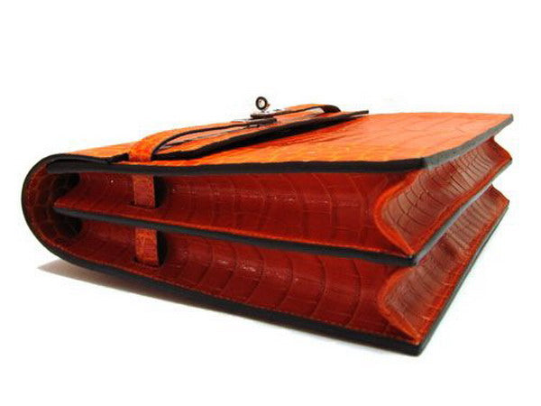 Hermes Briefcases H1053 Unisex Briefcase Orange Handbag