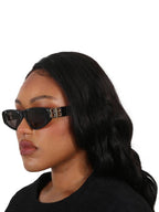 Balenciaga Women's BB Monogram Frame Sunglasses Black