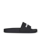 Balenciaga Men Black Rubber Pool Slide Sandals
