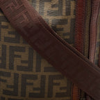 Fendi Zucca Coated Canvas And Leather Flat Messenger Bag