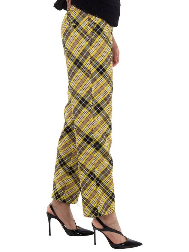 Burberry Burberry Cropped Check Technical Wool Tailored Trousers, Brand Size 6 (US Size 4)