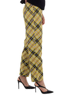 Burberry Burberry Cropped Check Technical Wool Tailored Trousers, Brand Size 6 (US Size 4)