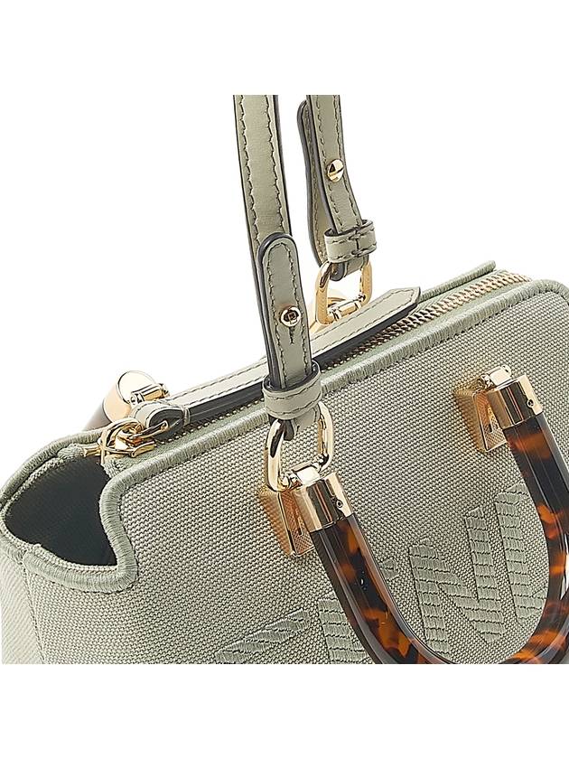 Fendi By The Way Small Canvas Tote Bag Green