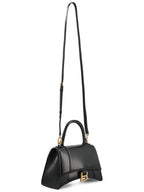 Balenciaga Hourglass Small Tote Bag in Shiny Box Calfskin Black