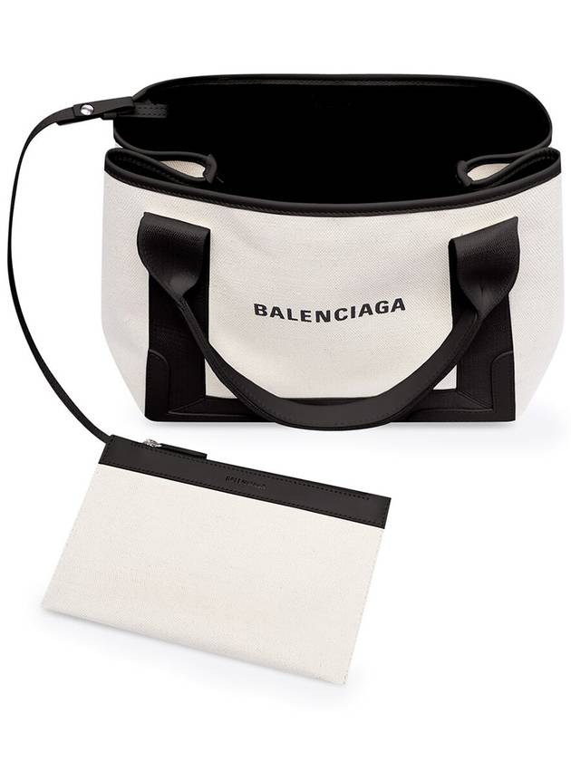 Balenciaga Cabas Logo Canvas Small Tote Bag Black