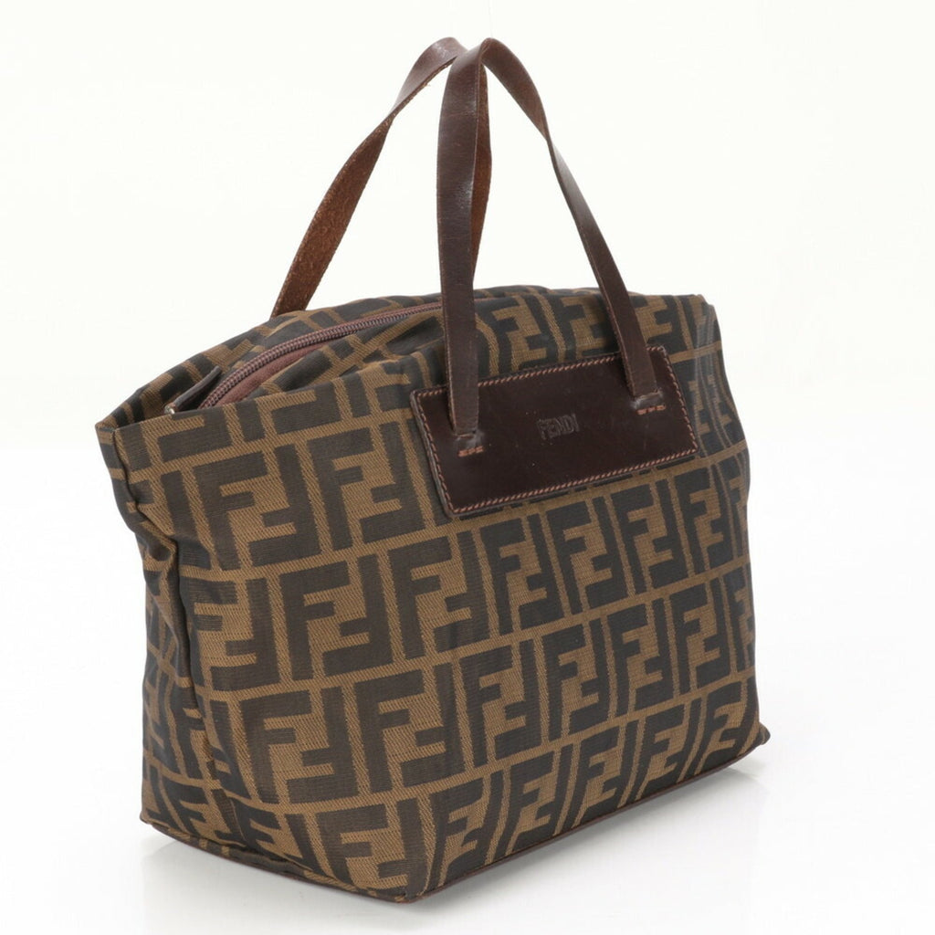 Fendi  Leather Canvas Handbag Tote Bag ()