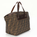 Fendi  Leather Canvas Handbag Tote Bag ()