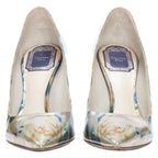 Dior Raf Simons Metallic Abstract Print Pointy Pumps