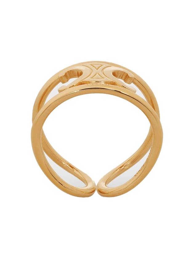 CELINE Triomphe Logo Ring Gold