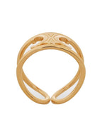CELINE Triomphe Logo Ring Gold