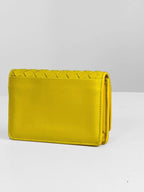 Bottega Veneta Yellow Intrecciato Card Wallet 2VBVW23087